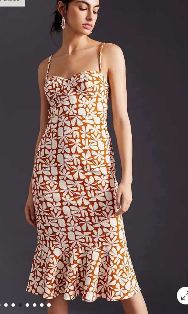 Hutch Floral Slim Midi Dress Anthropologie